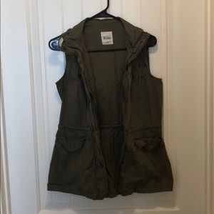 Army green utility jacket